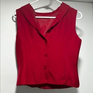 Talbots Red Vest Top